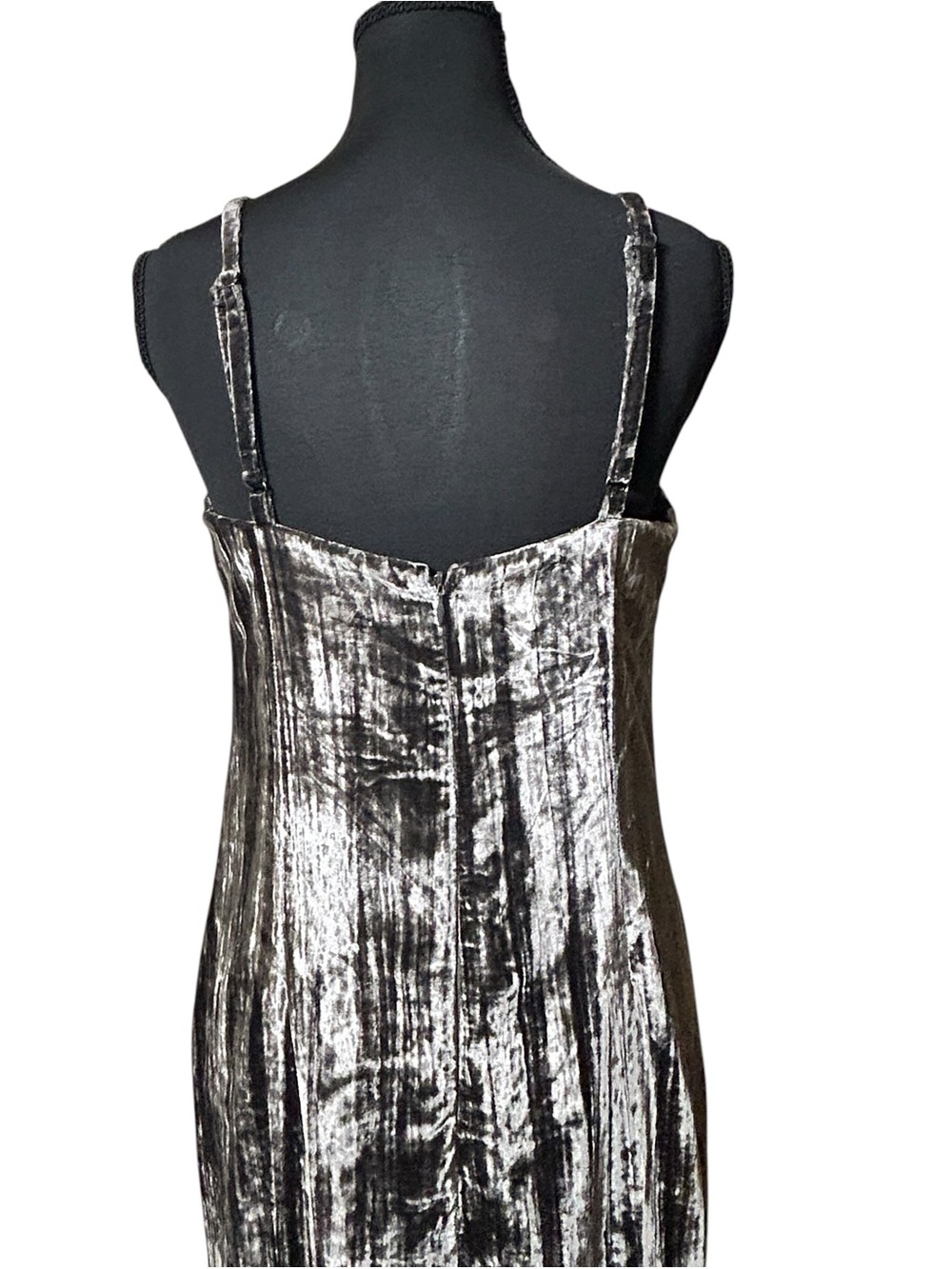 Splendid Black Crushed Velvet Midi Slip Dress Size XS NWT - Picture 8 of 13